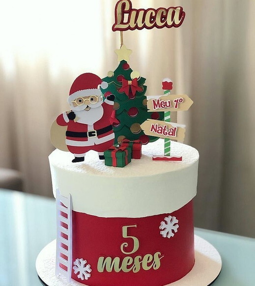 Arquivo de Corte Topo de Bolo Meu Primeiro Natal.