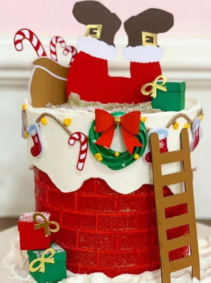 Arquivo de Corte Topo de Bolo Natal 3d.
