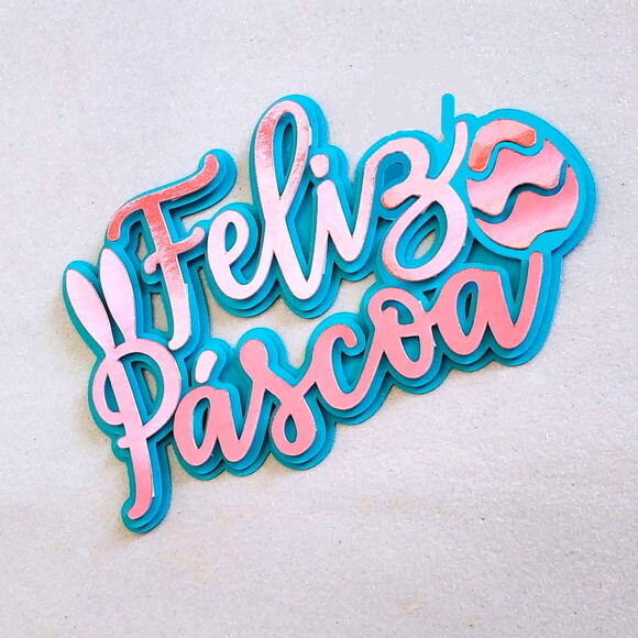 Arquivo de Corte Topo de Bolo Páscoa em Camadas.