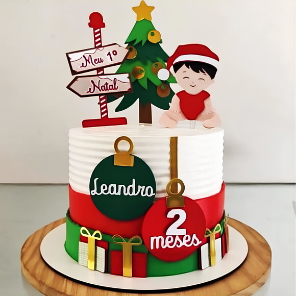 Arquivo de Corte Topo Meu Primeiro Natal Menino em Camadas.