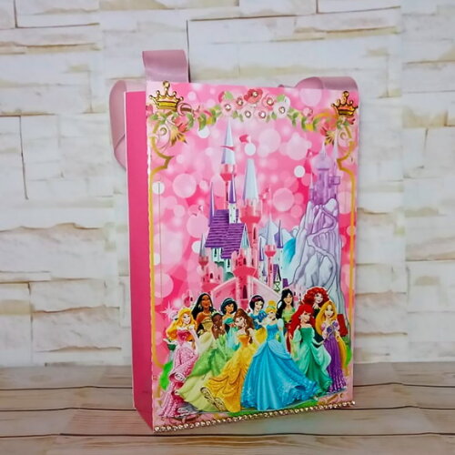 Arquivo de Corte Sacolinha Princesas P Luxo.