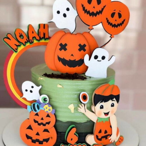 Arquivo de Corte Topo de Bolo Halloween em Camadas.