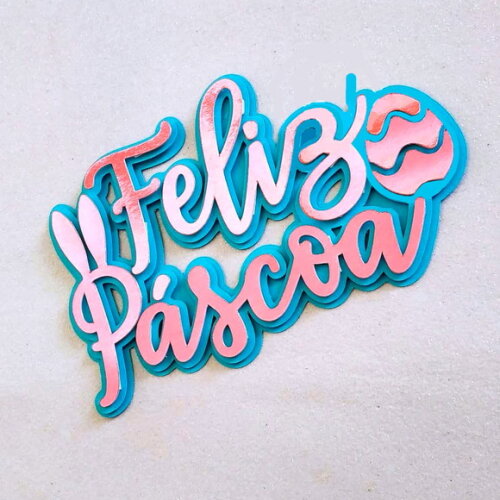 Arquivo de Corte Topo de Bolo Páscoa em Camadas.