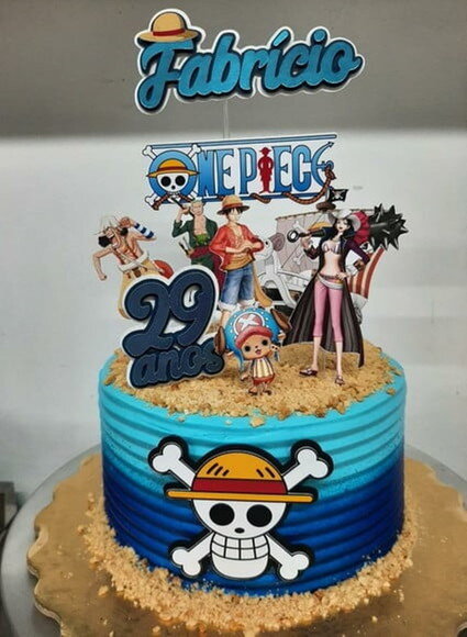 Arquivo de Corte Topo de Bolo One Piece.