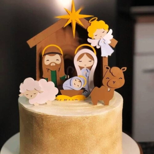 Arquivo de Corte Topo Natal Religioso 3d