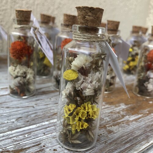 25 Lembrancinhas com flores secas naturais para lembrancinhas de