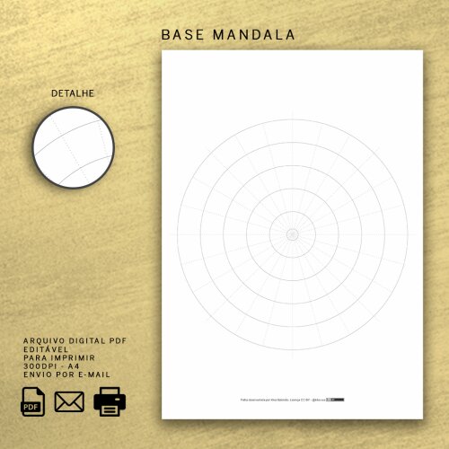 Folha Base Mandala PDF para Imprimir