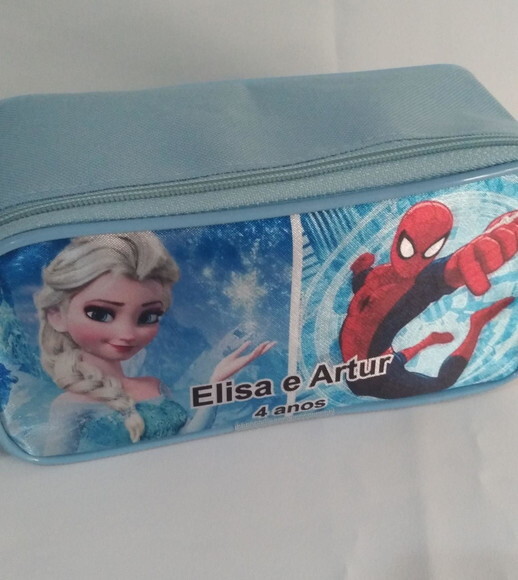 Estojo Personalizado Frozem/ Homem-aranha