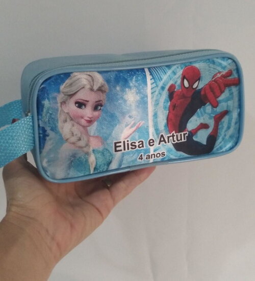Estojo Personalizado Frozem/ Homem-aranha