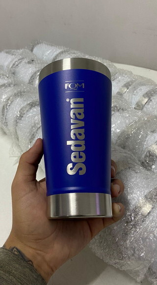 Copo Azul Térmico Personalizado no Laser