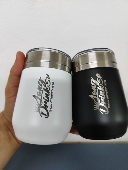 Copo Everday 420ml Térmico Branco com a Sua Logo ou Nome