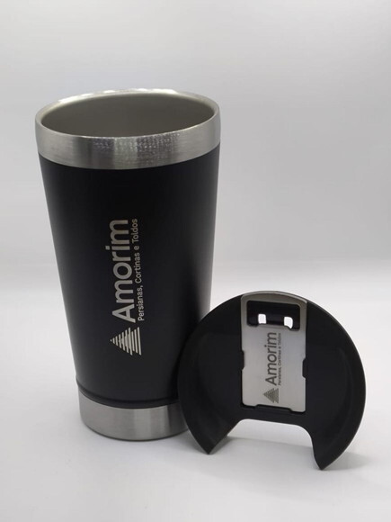 Copo Preto Térmico Personalizado no Laser