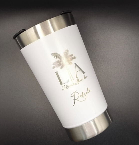 Copo Preto Térmico Personalizado no Laser