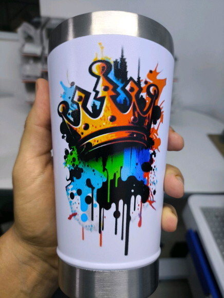 Copo Térmico Personalizado Arte Colorida