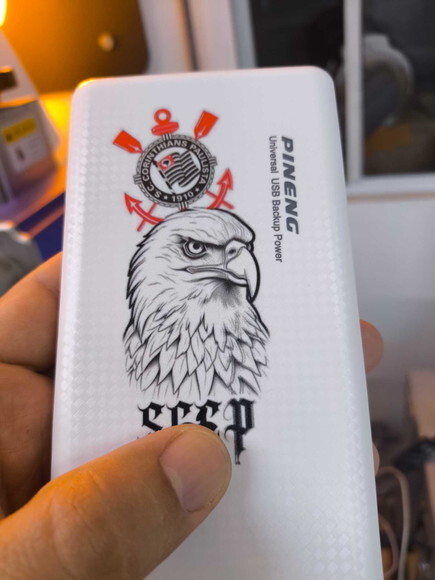 Power Bank Personalizado em Dtf Uv Direto no Produto!