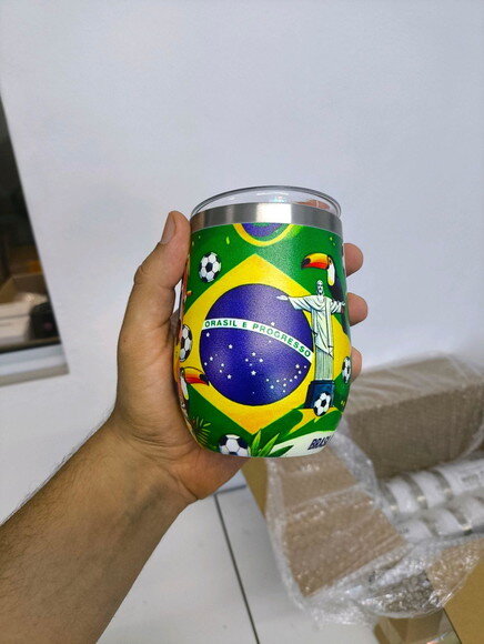 Copo Cuia Térmico Personalizado 360° Colorido Copa do Mundo