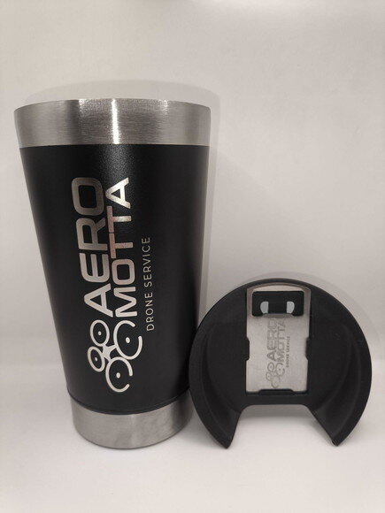 Copo Preto Térmico Personalizado no Laser