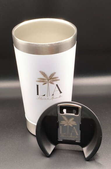Copo Preto Térmico Personalizado no Laser