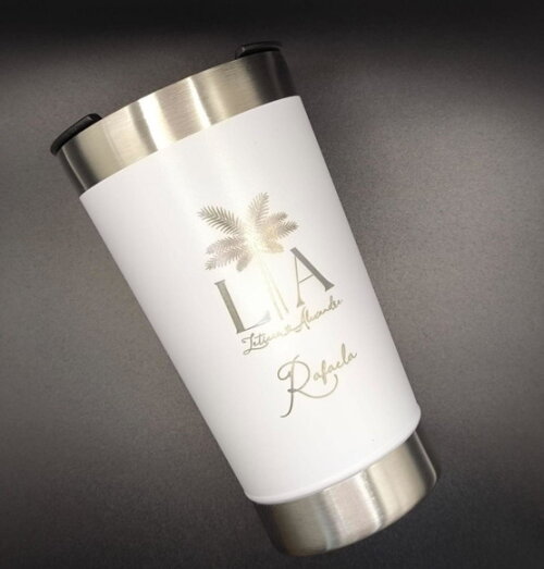Copo Preto Térmico Personalizado no Laser