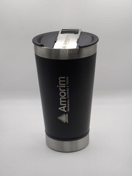 Copo Preto Térmico Personalizado no Laser