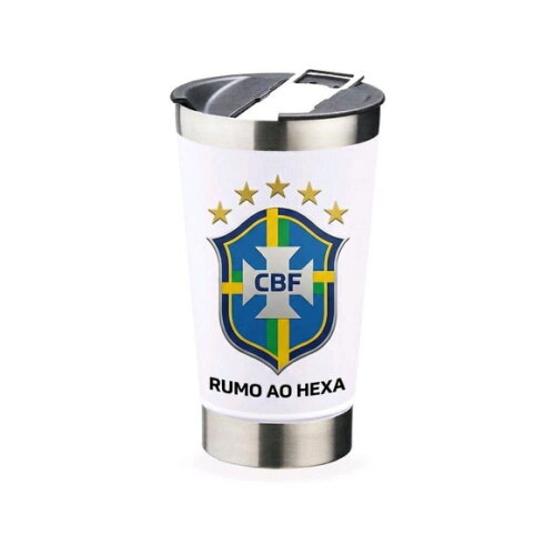 Copo Térmico Personalizado Arte Colorida Seleção Brasil