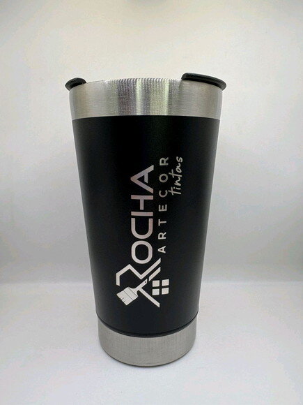 Copo Térmico Preto Personalizado no Laser