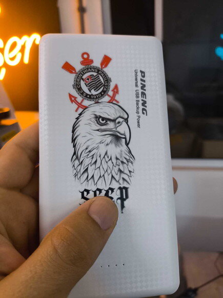 Power Bank Personalizado em Dtf Uv Direto no Produto!