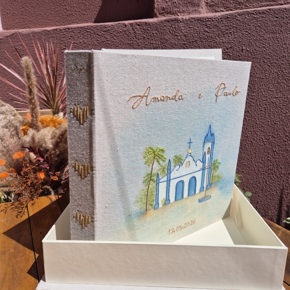 Álbum de Fotos Personalizado Feito à Mão - 30cm