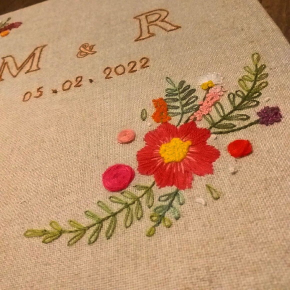 Álbum de Casamento Bordado 30cm