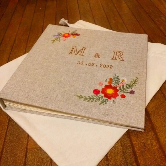 Álbum de Casamento Bordado 30cm
