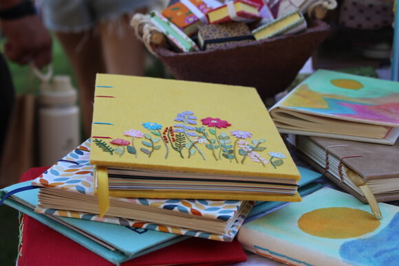 Caderno Artesanal A5 Copta com Bordado