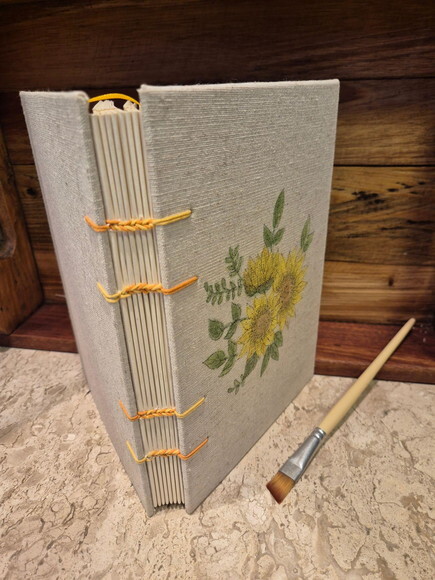 Caderno Artesanal A5 Costura Copta