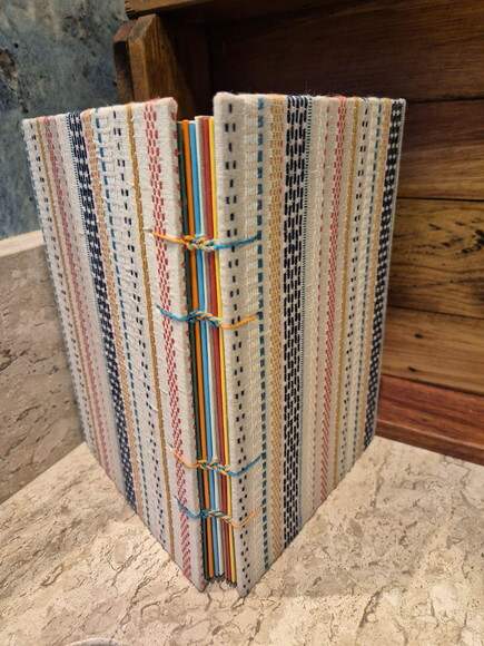 Caderno Artesanal A5 Copta com Miolo Interativo
