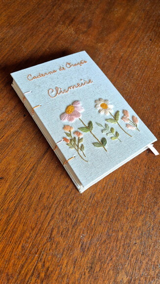Caderno Artesanal Bordado Costura Copta