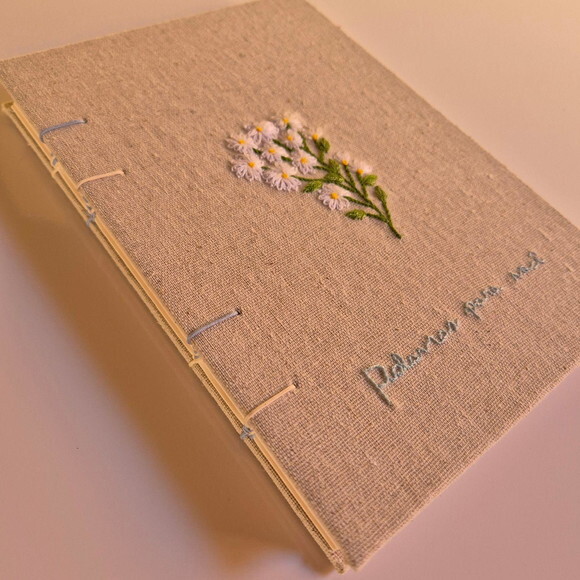 Caderno Artesanal Bordado Costura Copta
