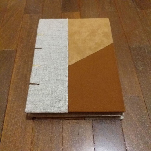 Caderno Artesanal Duplo A5 Copta 2 em 1