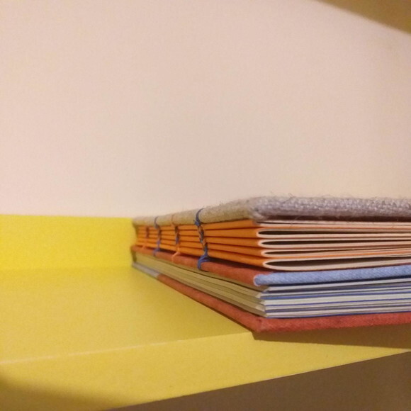 Caderno Artesanal A5 Triplo - Costura Copta 2 em 1