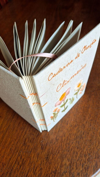 Caderno Artesanal Bordado Costura Copta