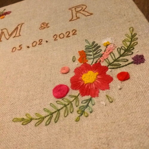Álbum de Casamento Bordado 30cm