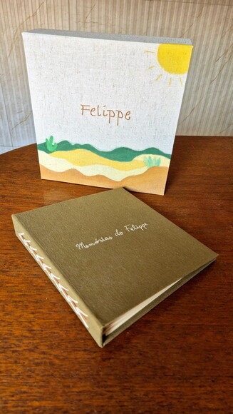 Álbum de Fotos 21cm com Caixa de Acondicionamento