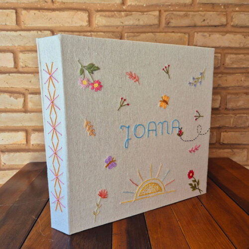 Álbum de Fotos Quadrado 30cm Bordado