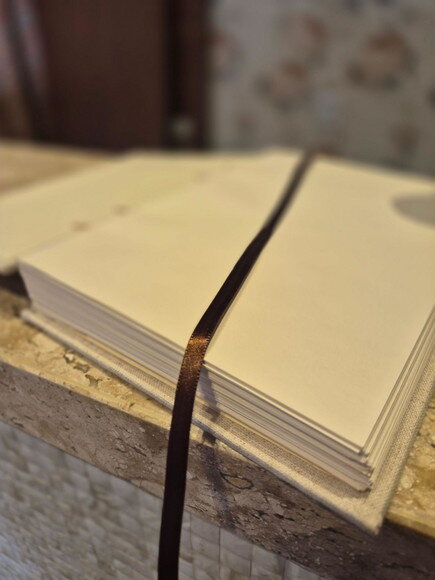 Caderno Artesanal A5 Copta com Bordado