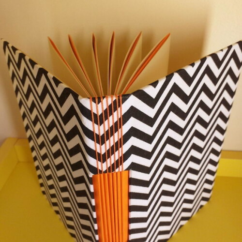 Caderno Artesanal A5 Costura Longstitch Buttonhole