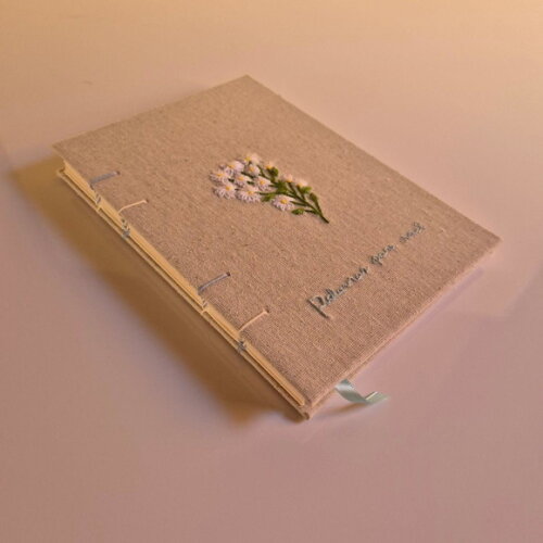 Caderno Artesanal Bordado Costura Copta