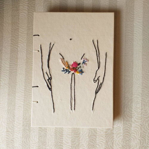 Caderno Artesanal Bordado Costura Copta