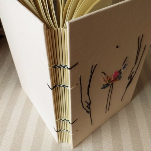 Caderno Artesanal Bordado Costura Copta