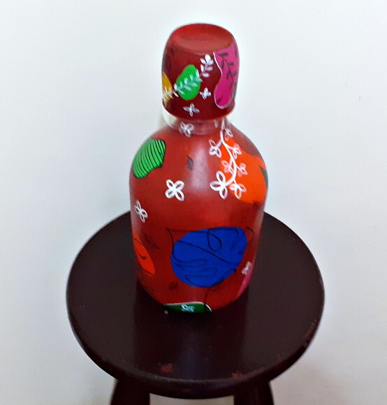Moringa de Garrafa + Copo com Pintura Orgânica