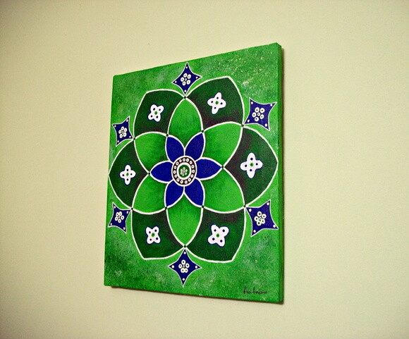 Quadro Pintado a Mão Mandala Saúde Harmonia