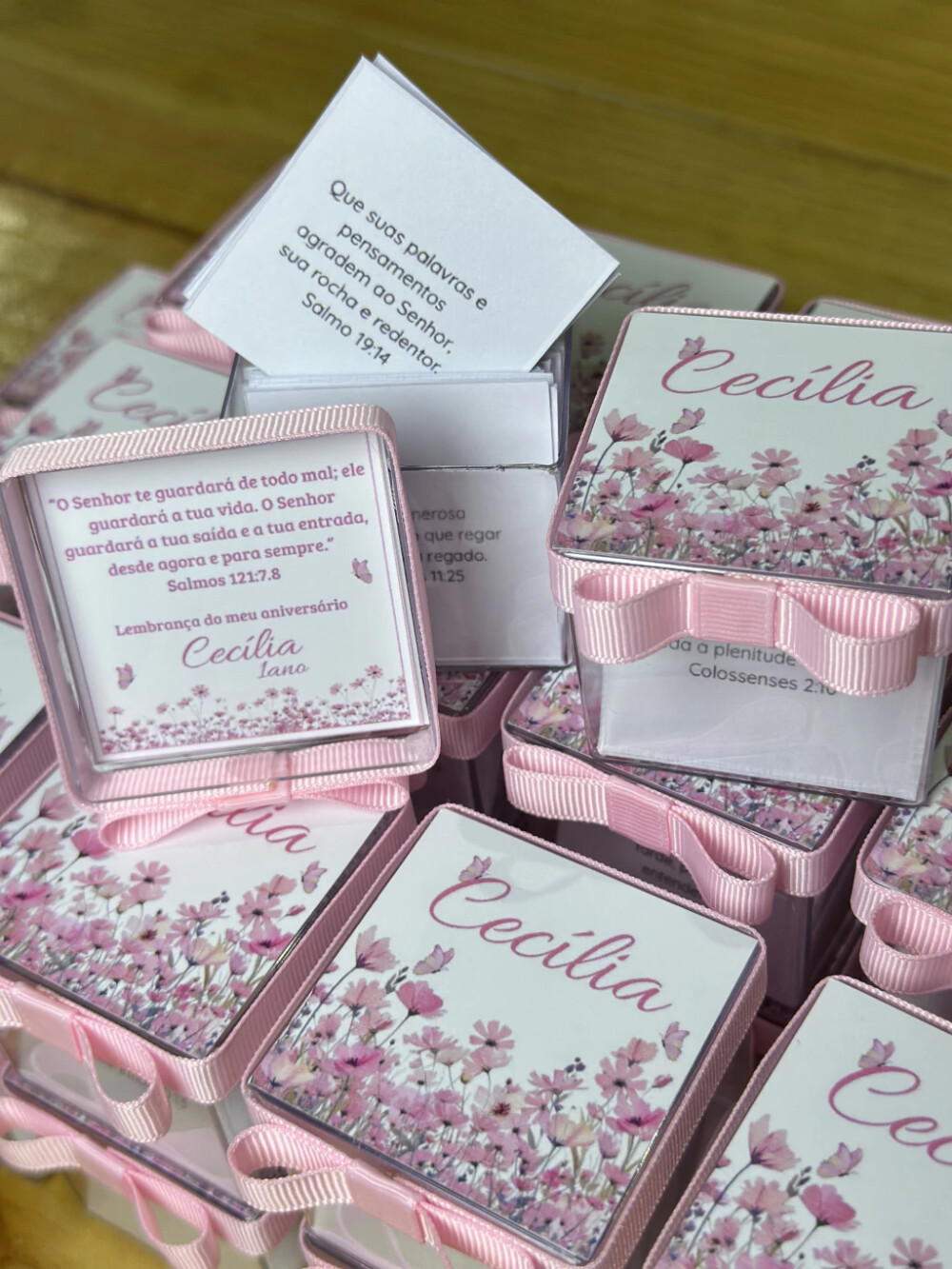 ✨40 Caixinha de Bênçãos Personalizada (modelo acrílico)✨