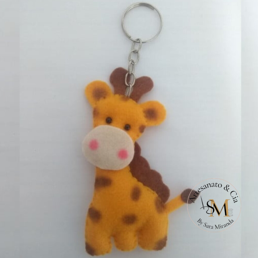 Chaveiro Girafa em Feltro